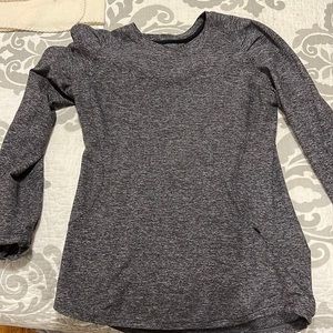 Lululemon long sleeve heather gray running top